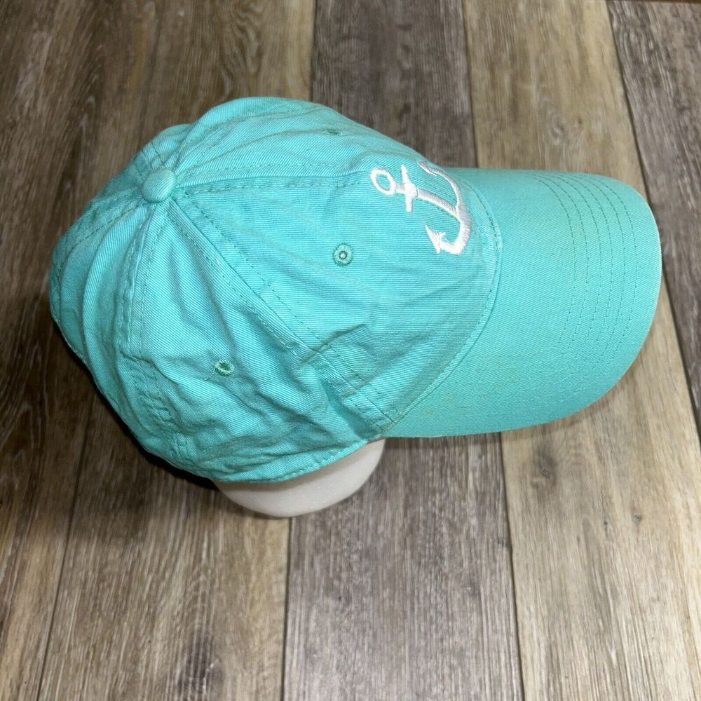 Anchor Coast Beach Lifestyle Hat Blue Turquoise Strapback Baseball Cap OSFM - Picture 4 of 10